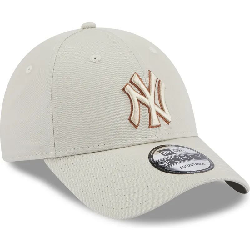 kepsar-curva-beige-justerbart-band-9forty-team-outline-fran-new-york-yankees-mlb-av-new-era
