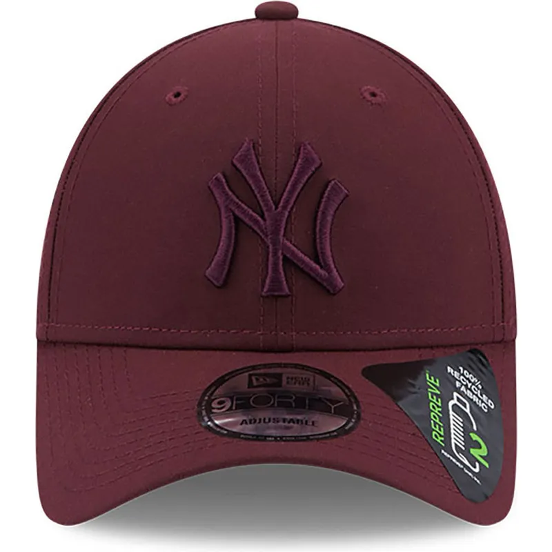 kepsar-curva-rod-justerbart-band-granate-granate-9forty-repreve-fran-new-york-yankees-mlb-av-new-era