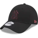 new-era-new-york-yankees-mlb-9forty-team-outline-justerbar-svart-bojd-keps