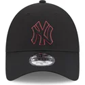 new-era-new-york-yankees-mlb-9forty-team-outline-justerbar-svart-bojd-keps