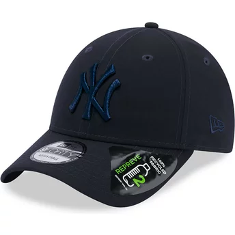 Marinblå justerbar kurvad keps med marinblått logo 9FORTY Repreve från New York Yankees MLB av New Era