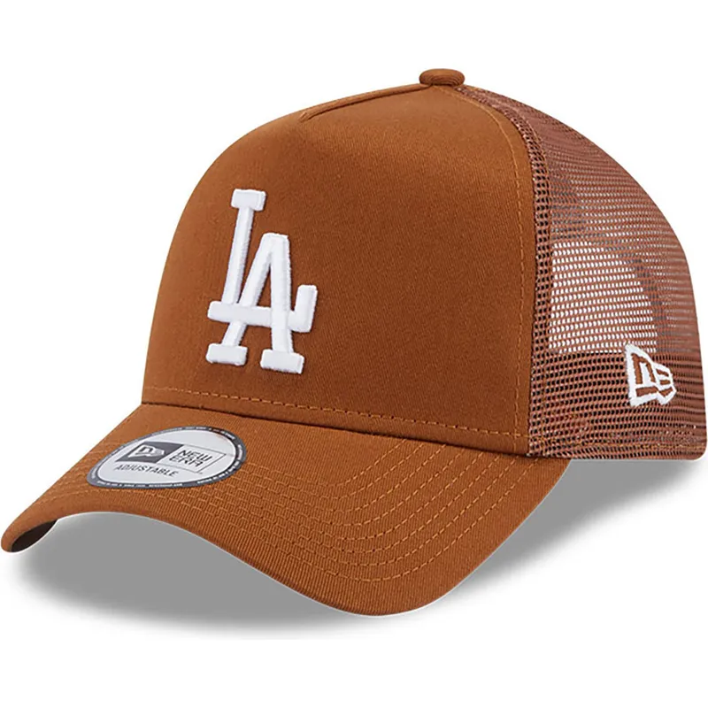 kepsar-curva-brun-snapback-a-frame-league-essential-fran-los-angeles-dodgers-mlb-av-new-era