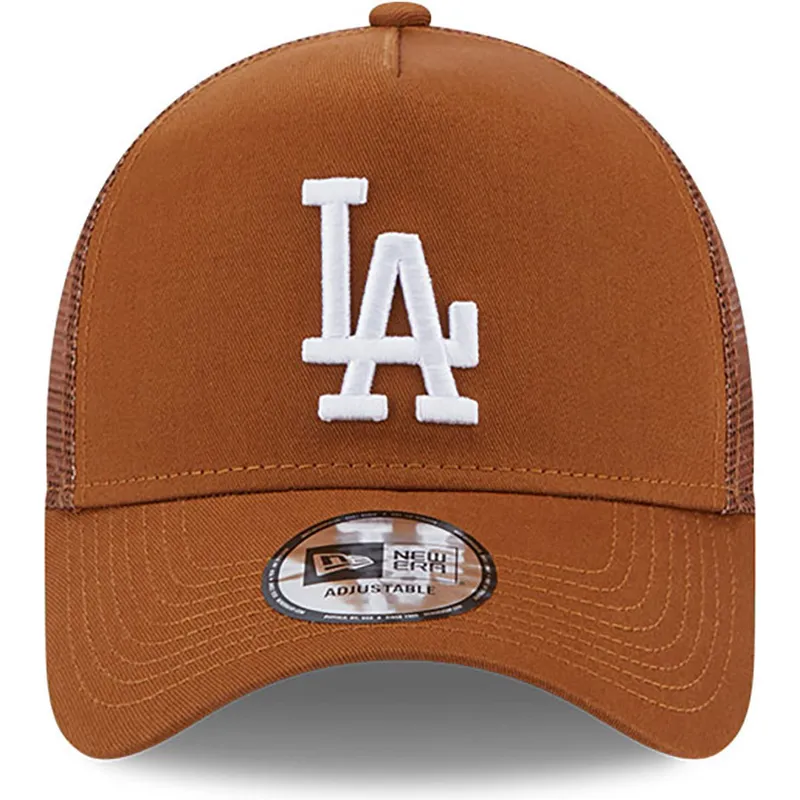 kepsar-curva-brun-snapback-a-frame-league-essential-fran-los-angeles-dodgers-mlb-av-new-era