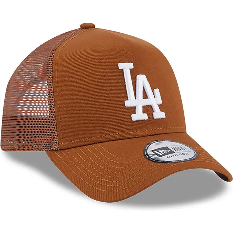 kepsar-curva-brun-snapback-a-frame-league-essential-fran-los-angeles-dodgers-mlb-av-new-era
