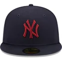 kepsar-plana-marinbla-justerad-59fifty-league-essential-fran-new-york-yankees-mlb-av-new-era