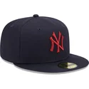 kepsar-plana-marinbla-justerad-59fifty-league-essential-fran-new-york-yankees-mlb-av-new-era
