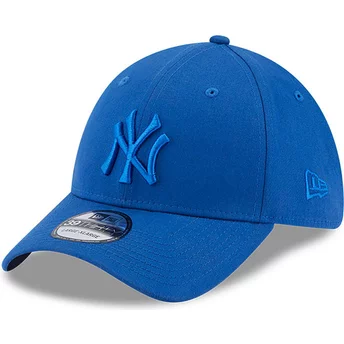 Blå justerbar kurvad keps med blått logotyp 39THIRTY League Essential från New York Yankees MLB av New Era