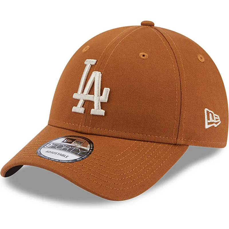 kepsar-curva-brun-justerbart-band-9forty-league-essential-fran-los-angeles-dodgers-mlb-av-new-era