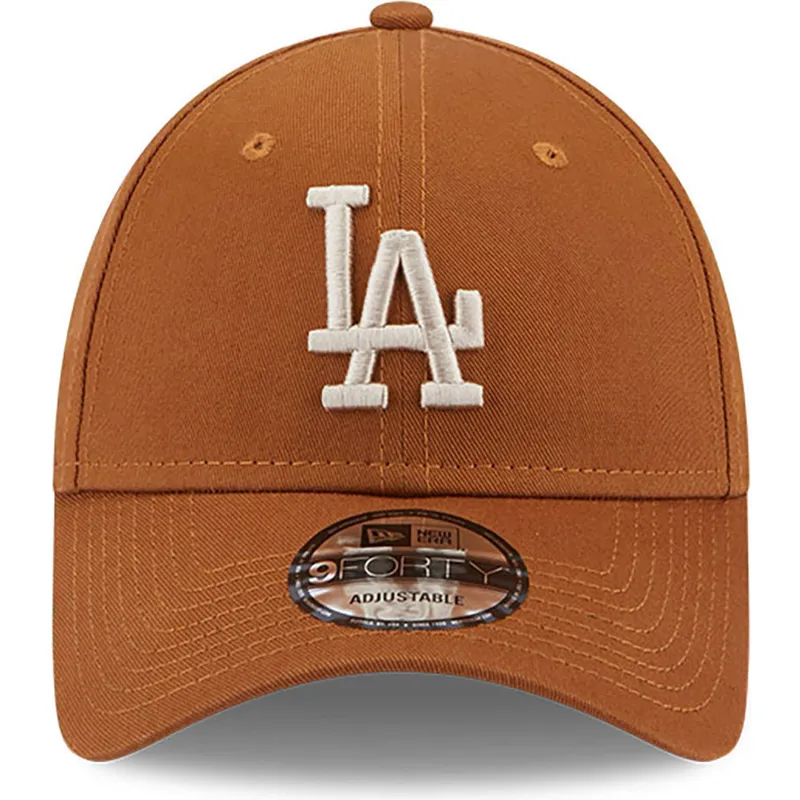 kepsar-curva-brun-justerbart-band-9forty-league-essential-fran-los-angeles-dodgers-mlb-av-new-era
