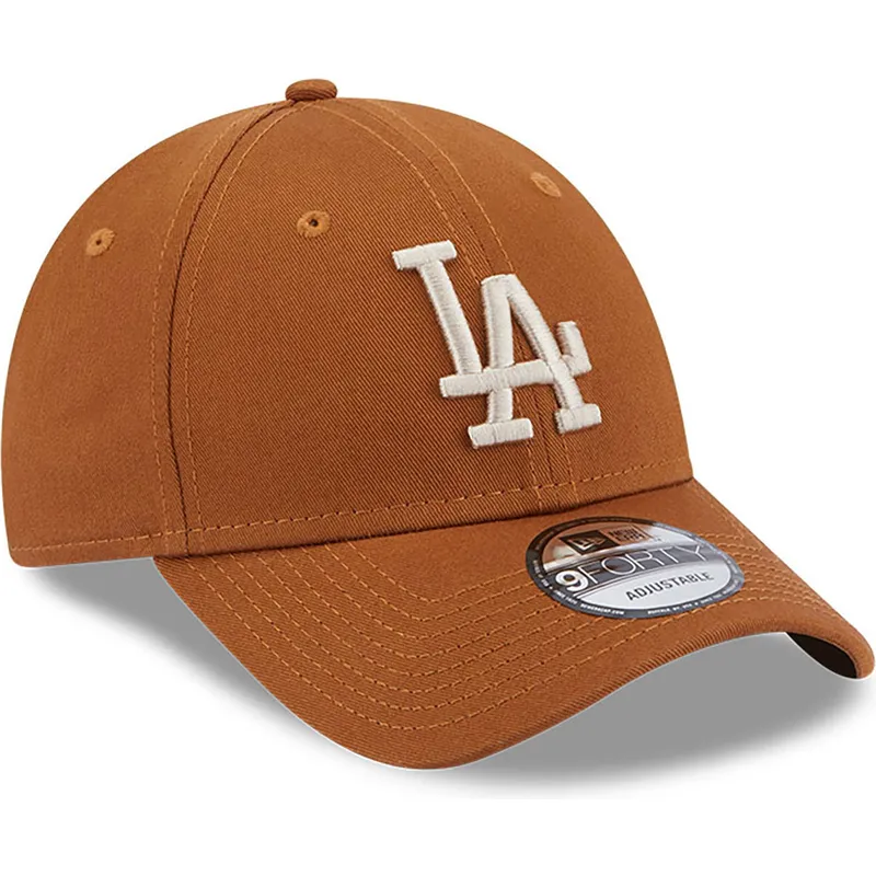 kepsar-curva-brun-justerbart-band-9forty-league-essential-fran-los-angeles-dodgers-mlb-av-new-era