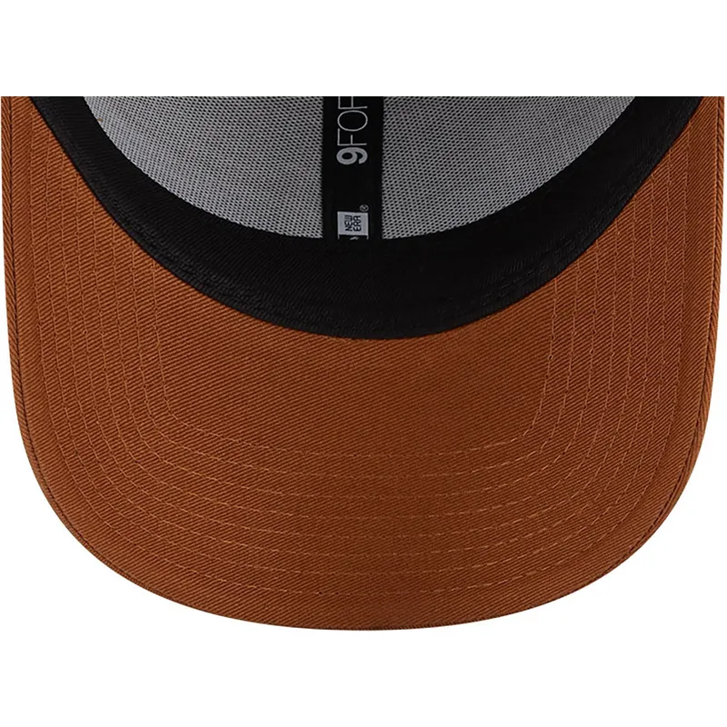 kepsar-curva-brun-justerbart-band-9forty-league-essential-fran-los-angeles-dodgers-mlb-av-new-era