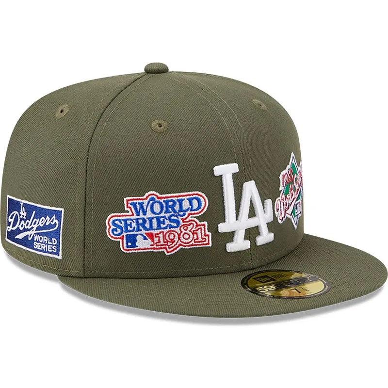 kepsar-plana-gron-justerad-59fifty-world-series-fran-los-angeles-dodgers-mlb-av-new-era