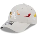 beige-justerbar-9forty-koi-fish-los-angeles-dodgers-mlb-keps-med-bojd-skarm-fran-new-era