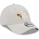 beige-justerbar-9forty-koi-fish-los-angeles-dodgers-mlb-keps-med-bojd-skarm-fran-new-era