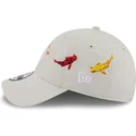 beige-justerbar-9forty-koi-fish-los-angeles-dodgers-mlb-keps-med-bojd-skarm-fran-new-era