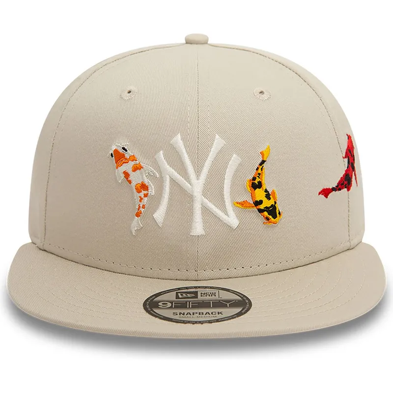 kepsar-plana-beige-snapback-9fifty-koi-fish-fran-new-york-yankees-mlb-av-new-era