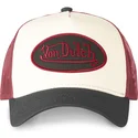 von-dutch-cla4-beige-rod-och-svart-truckerkeps