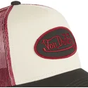 von-dutch-cla4-beige-rod-och-svart-truckerkeps