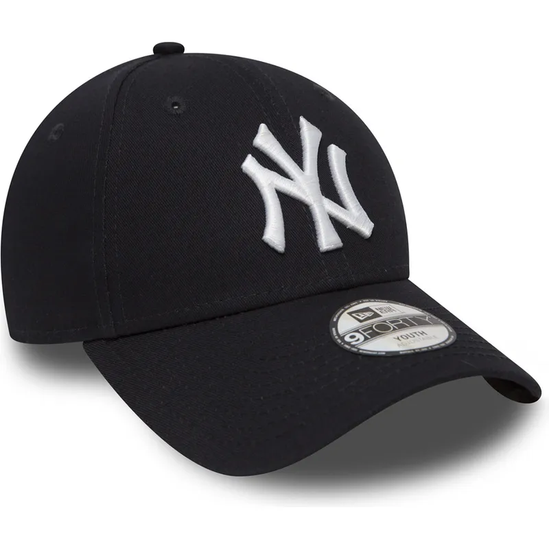 marinbla-bojd-justerbar-keps-for-barn-9forty-essential-fran-new-york-yankees-mlb-av-new-era