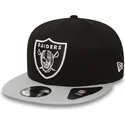 las-vegas-raiders-nfl-new-era-9fifty-cotton-block-gra-platt-snapback-keps