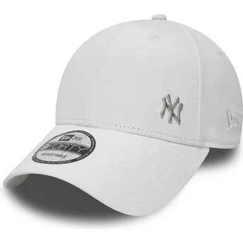 Justerbar vit böjd keps 9FORTY Flawless Logo av New York Yankees MLB från New Era