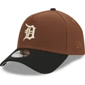 brun-och-svart-bojd-snapback-keps-9forty-a-frame-harvest-av-detroit-tigers-mlb-fran-new-era