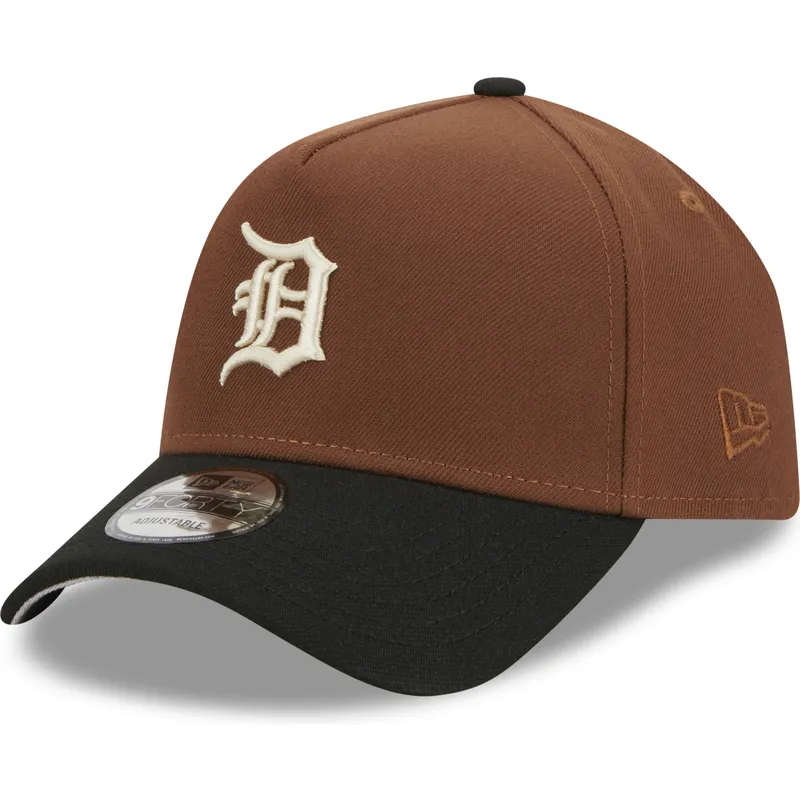 kepsar-curva-brun-snapback-9forty-a-frame-harvest-fran-detroit-tigers-mlb-av-new-era
