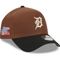brun-och-svart-bojd-snapback-keps-9forty-a-frame-harvest-av-detroit-tigers-mlb-fran-new-era