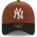 kepsar-curva-brun-snapback-9forty-a-frame-harvest-fran-new-york-yankees-mlb-av-new-era