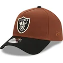 las-vegas-raiders-nfl-new-era-9forty-a-frame-harvest-brun-och-svart-snapback-bojd-keps