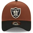 kepsar-curva-brun-snapback-9forty-a-frame-harvest-fran-las-vegas-raiders-nfl-av-new-era