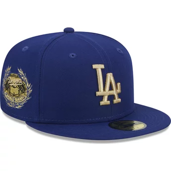 Blå justerbar platt keps 59FIFTY Laurel Sidepatch från Los Angeles Dodgers MLB av New Era