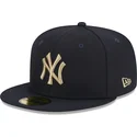 new-era-new-york-yankees-mlb-59fifty-laurel-sidepatch-marinbla-justerad-flat-keps