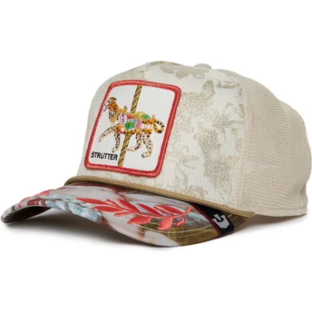 beige-och-flerfargad-leopard-truckerkeps-strutter-quid-glorier-carousel-the-farm-fran-goorin-bros