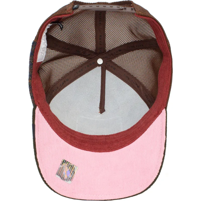 truckerkeps-gra-brun-och-gron-uggla-cum-laude-ass-play-the-farm-fran-goorin-bros