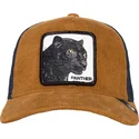 truckerkeps-brun-och-marinbla-panter-panther-panthuroy-corduroy-the-farm-fran-goorin-bros