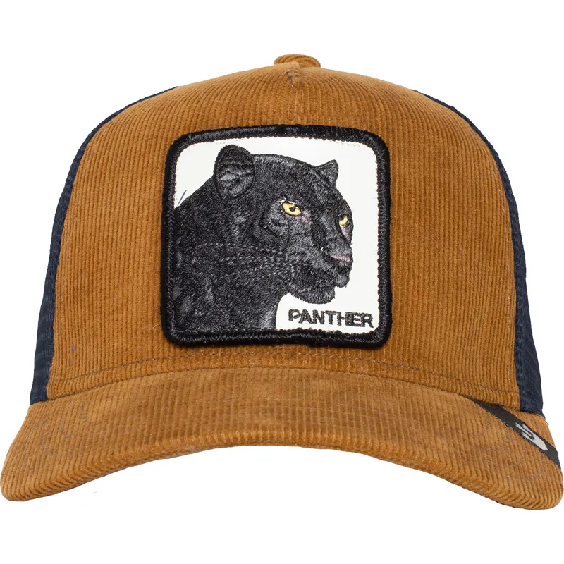 truckerkeps-brun-och-marinbla-panter-panther-panthuroy-corduroy-the-farm-fran-goorin-bros