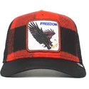 rod-och-svart-trucker-keps-orn-freedom-ski-free-the-farm-fran-goorin-bros