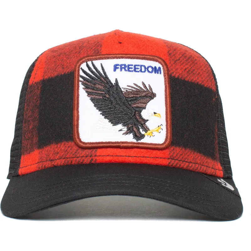rod-och-svart-trucker-keps-orn-freedom-ski-free-the-farm-fran-goorin-bros