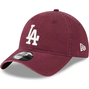 Justerbar granatfärgad 9TWENTY League Essential keps från Los Angeles Dodgers MLB av New Era