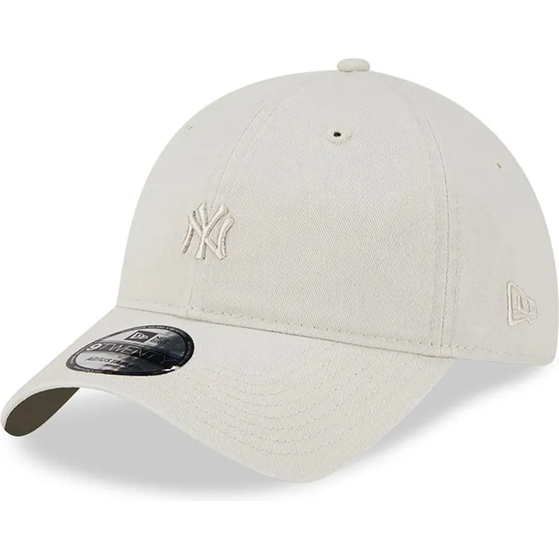 beige-justerbar-bojd-keps-med-beige-new-york-yankees-mlb-9twenty-mini-logo-fran-new-era