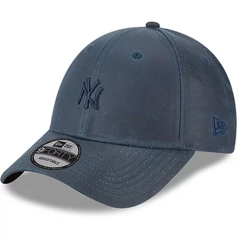 Justerbar marinblå kurvad keps med marinblå logotyp 9FORTY Millerain från New York Yankees MLB av New Era