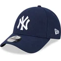 kepsar-curva-marinbla-justerbart-band-9forty-essential-melton-wool-fran-new-york-yankees-mlb-av-new-era