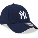 kepsar-curva-marinbla-justerbart-band-9forty-essential-melton-wool-fran-new-york-yankees-mlb-av-new-era