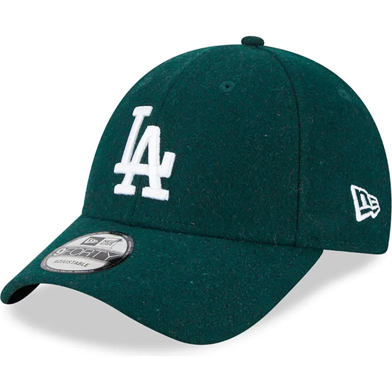 kepsar-curva-gron-justerbart-band-9forty-essential-melton-wool-fran-los-angeles-dodgers-mlb-av-new-era