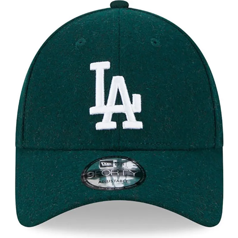 kepsar-curva-gron-justerbart-band-9forty-essential-melton-wool-fran-los-angeles-dodgers-mlb-av-new-era