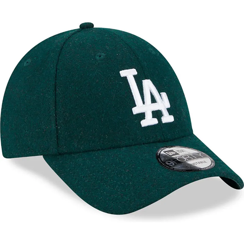 kepsar-curva-gron-justerbart-band-9forty-essential-melton-wool-fran-los-angeles-dodgers-mlb-av-new-era