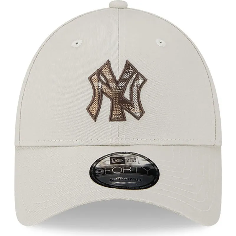 bojd-beige-justerbar-keps-9forty-check-infill-fran-new-york-yankees-mlb-av-new-era