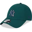 kepsar-curva-gron-justerbart-band-9forty-check-infill-fran-new-york-yankees-mlb-av-new-era