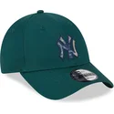 kepsar-curva-gron-justerbart-band-9forty-check-infill-fran-new-york-yankees-mlb-av-new-era